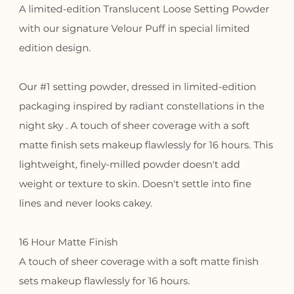 Laura Mercier Translucent Loose Setting Powder&Puff - Picture 4 of 14